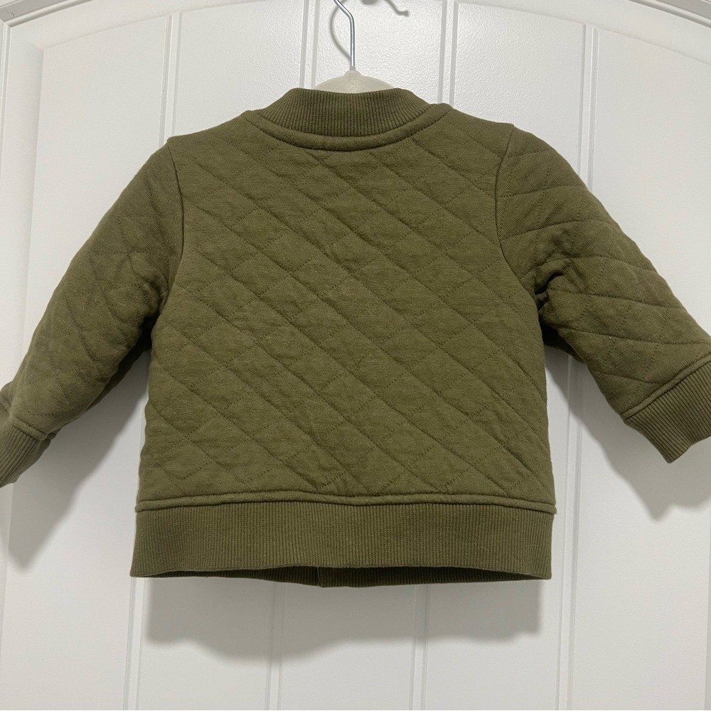 Hanna Andersson Baby Green Button Up Quilted Jacket Size 60cm/3-6Months - Picture 2 of 4